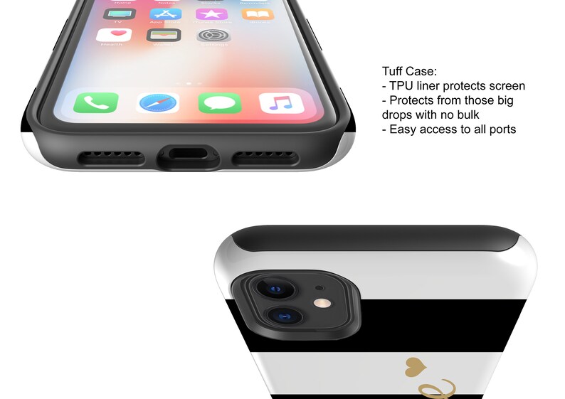 Personalized iPhone cases black and whites stripes iPhone 13 Etsy.de