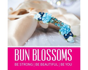 Bun Blossoms “Giselle” Bun Pin (ballet bunwrap, flower, bunpin, bunflowers, hair garland)