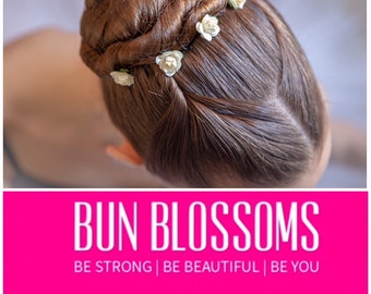 Collection Mulberry Pin Blossom (bunwrap de ballet, fleur, bunpin, bunflowers, guirlande de cheveux)