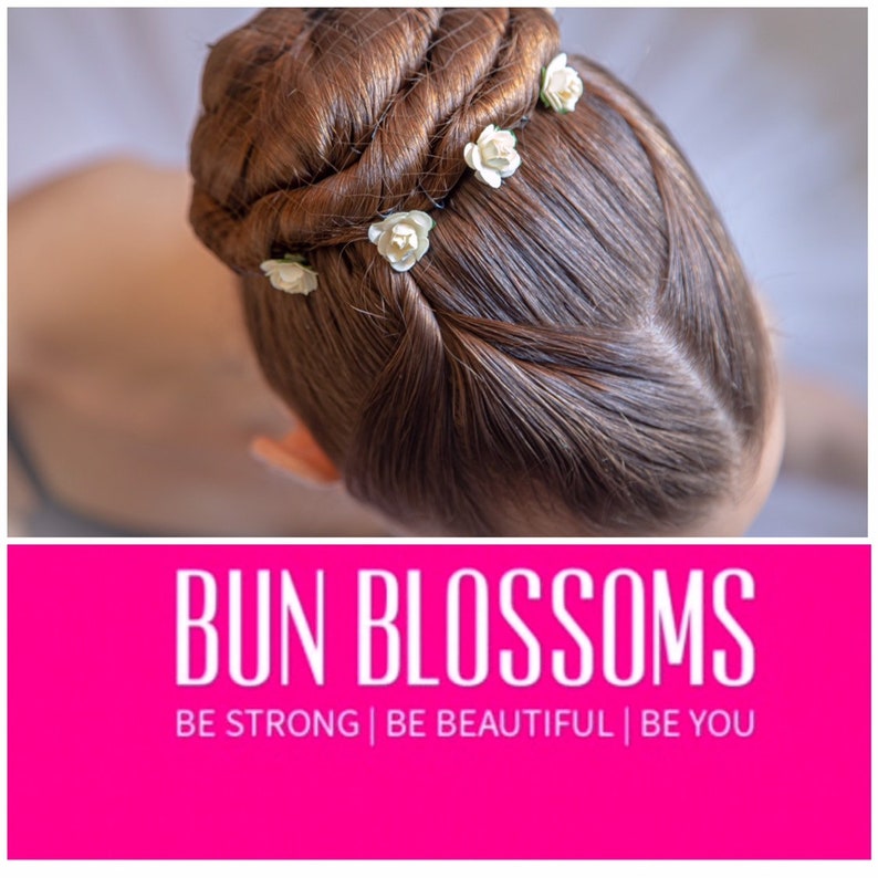 Mulberry Pin Blossom Collection ballet bunwrap, flower, bunpin, bunflowers, hair garland image 1