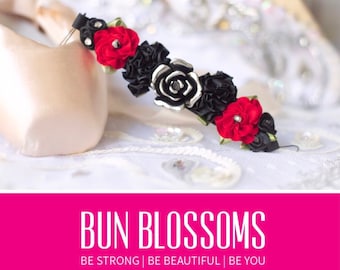 Jewel Collection “Poppy“ Bun Blossom (ballet bunwrap, flower, bunpin, bunflowers, hair garland)