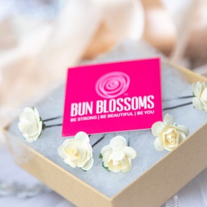 Collection Mulberry Pin Blossom bunwrap de ballet, fleur, bunpin, bunflowers, guirlande de cheveux image 2