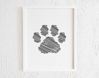 Download Doodle Paw Print Etsy