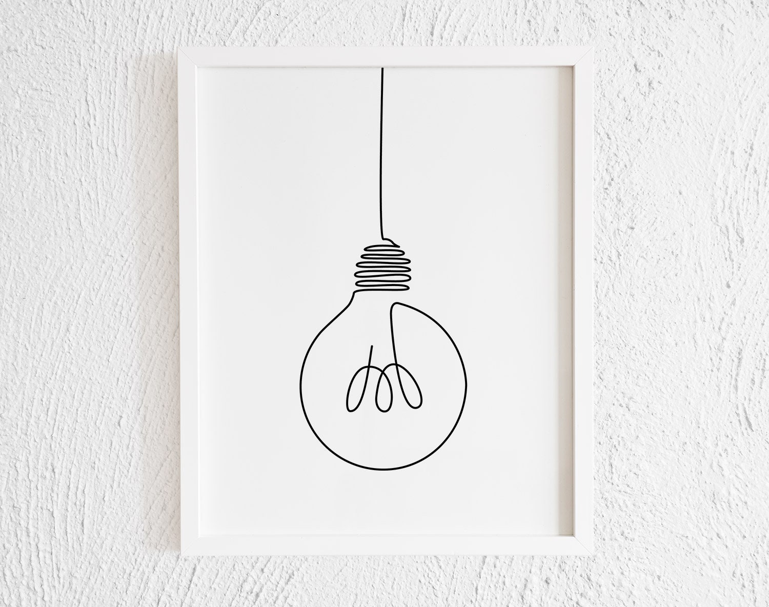 Lightbulb Doodle Printable Minimalist Light Bulb