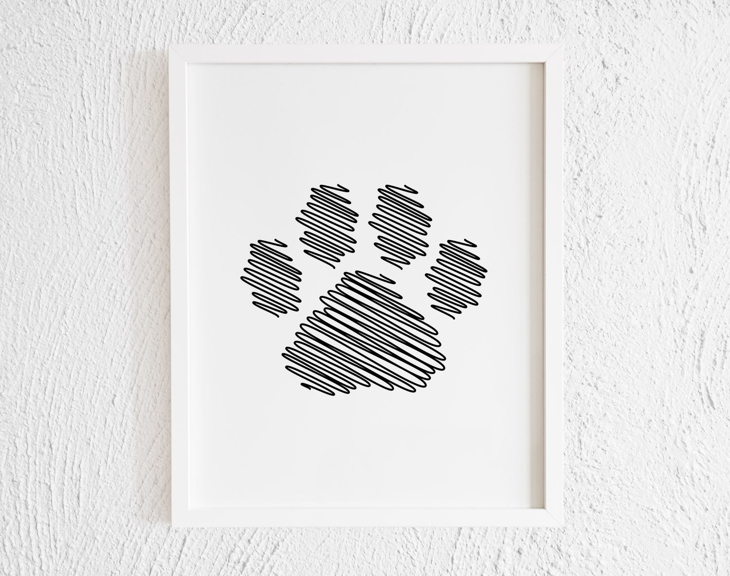 millimeter form modul Dog Paw Print Scribble. Printable Modern One Line Drawing | Etsy