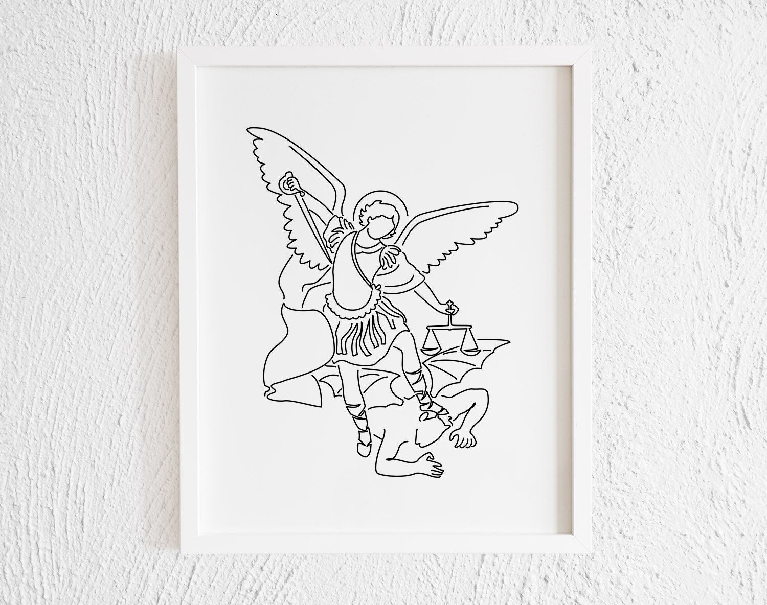 Archangel Michael Doodle Print pic pic