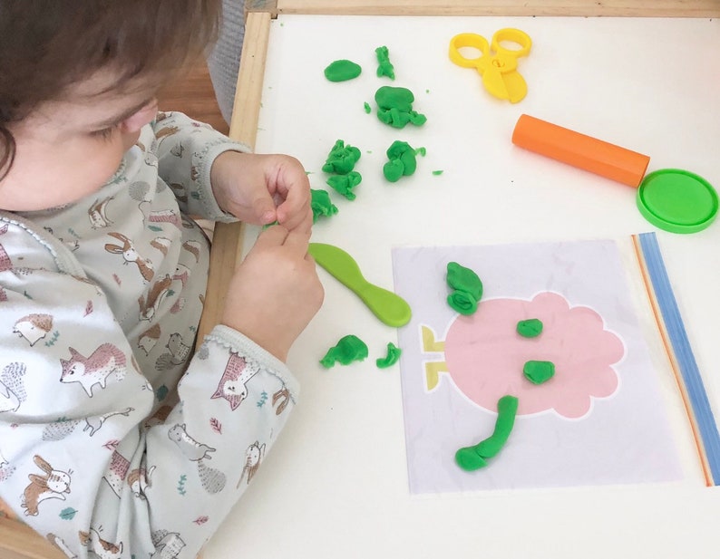 Monster Play Dough Mats Prints. Printable Create Faces to | Etsy