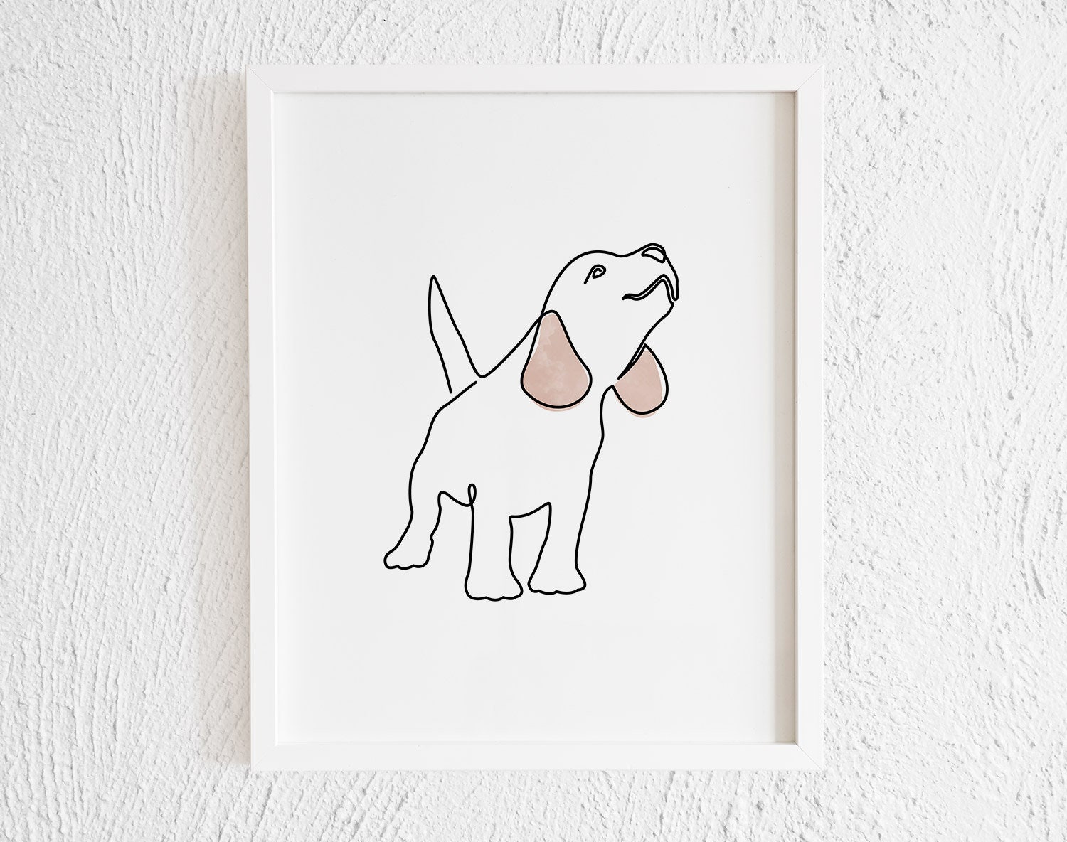 Beagle Puppy Howling Drawing Print. Printable Beagle With - Etsy