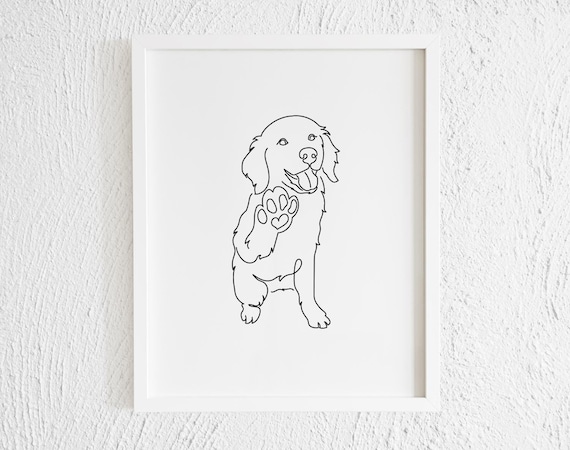 Golden Retriever Sketch Greeting Card by Kate Sumners