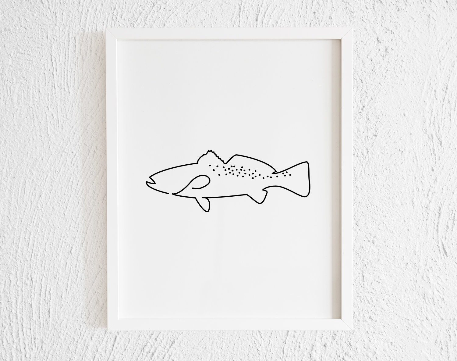 Trout Line Drawing -  Ireland