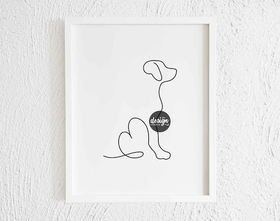 Simple Black Lab Drawing