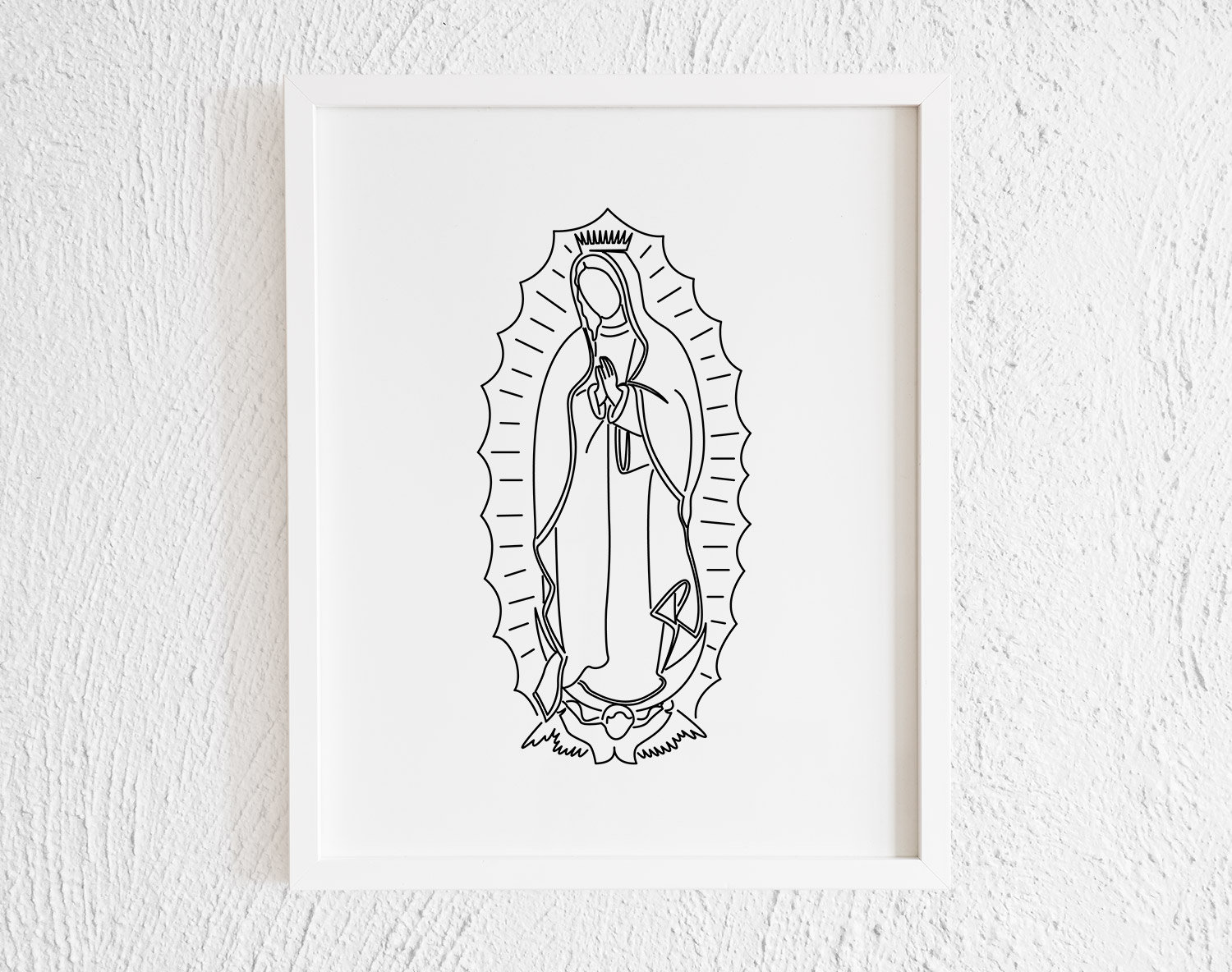 Our Lady of Guadalupe Virgin, Virgen De Guadalupe. Vector style Poster for  Sale by DALIO666