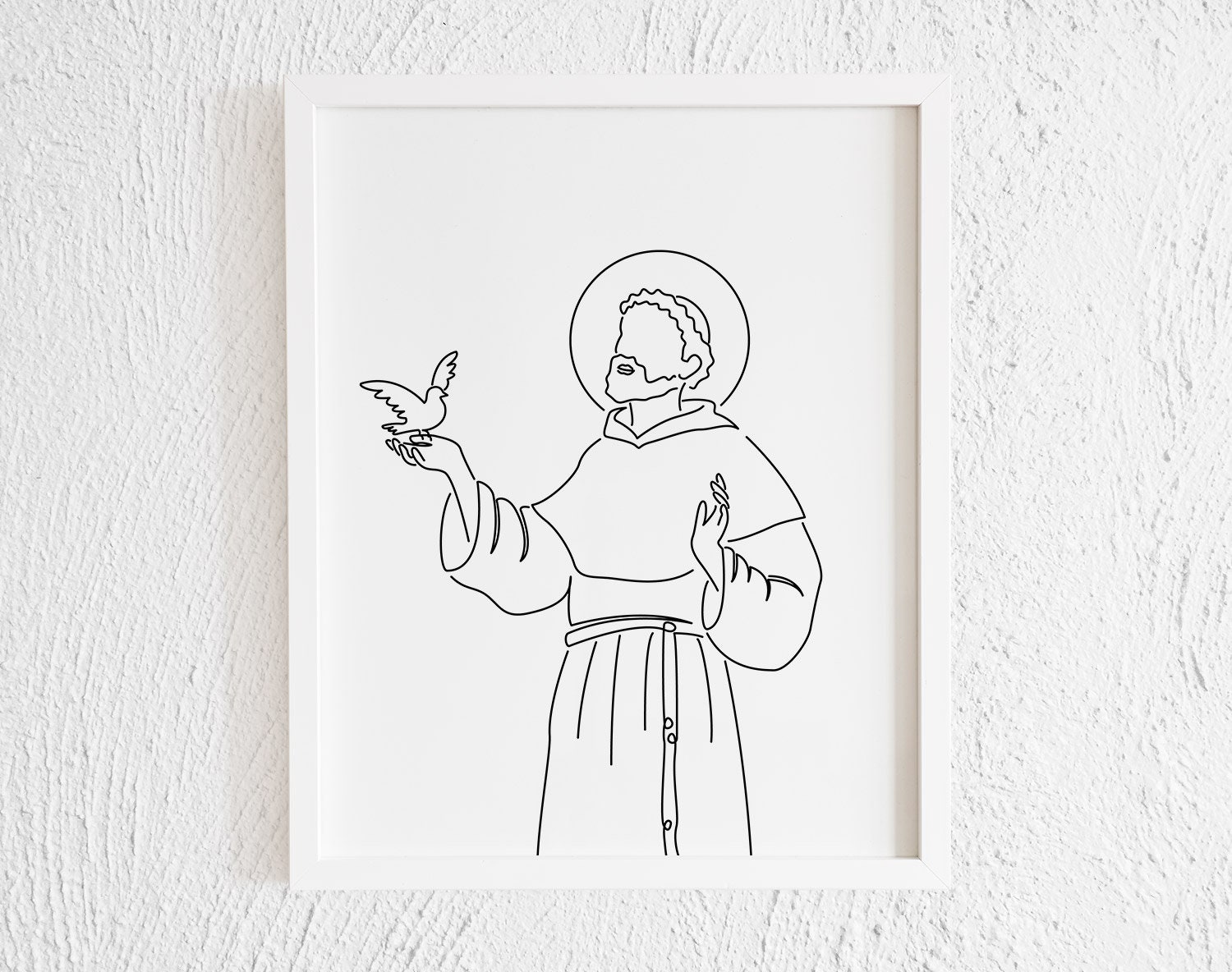 Digital Prints Prints Catholic Saints Illustration St Digital Art