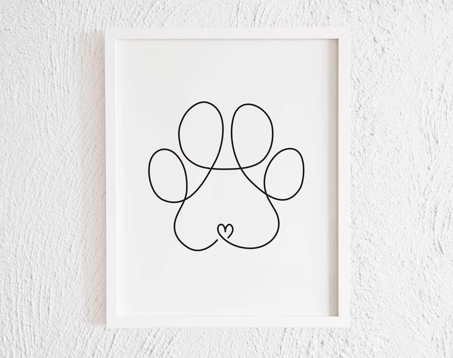 billig Brød søskende Minimalist Dog Paw Drawing Doodle Line Art Print. Printable | Etsy