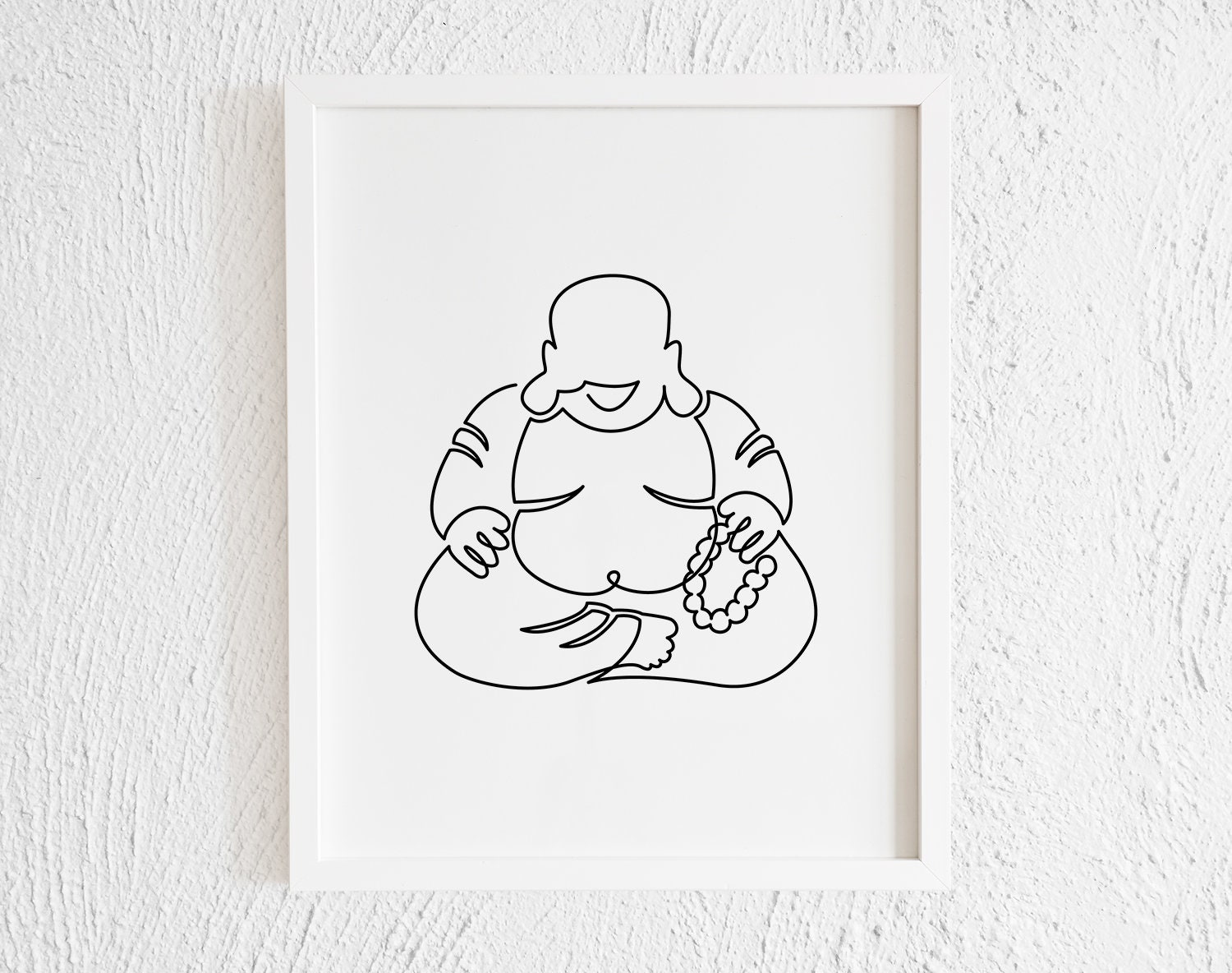 Black and White Buddha Print, Watercolor and Pen and Ink, by Haylee  McFarland - Eventeny