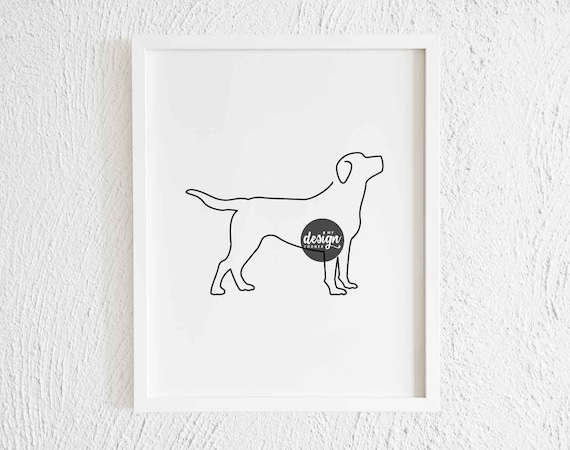 Simple Black Lab Drawing