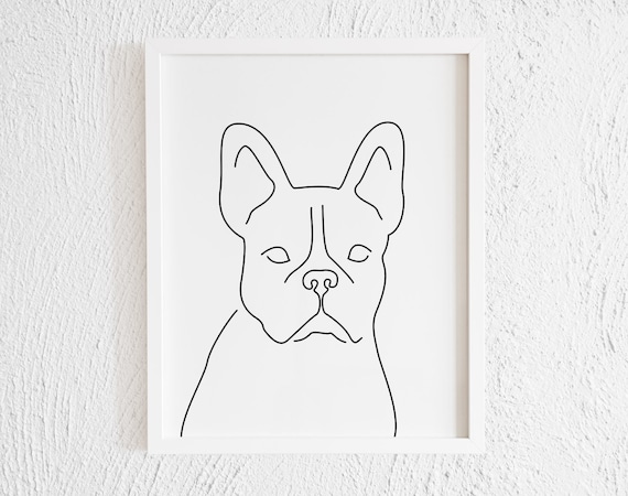 French Bulldog Original 1 Line Art Illustration Frenchie Dog T-Shirt French Bulldog Original 1 Line Art Illustration Frenchie Dog T-Shirt