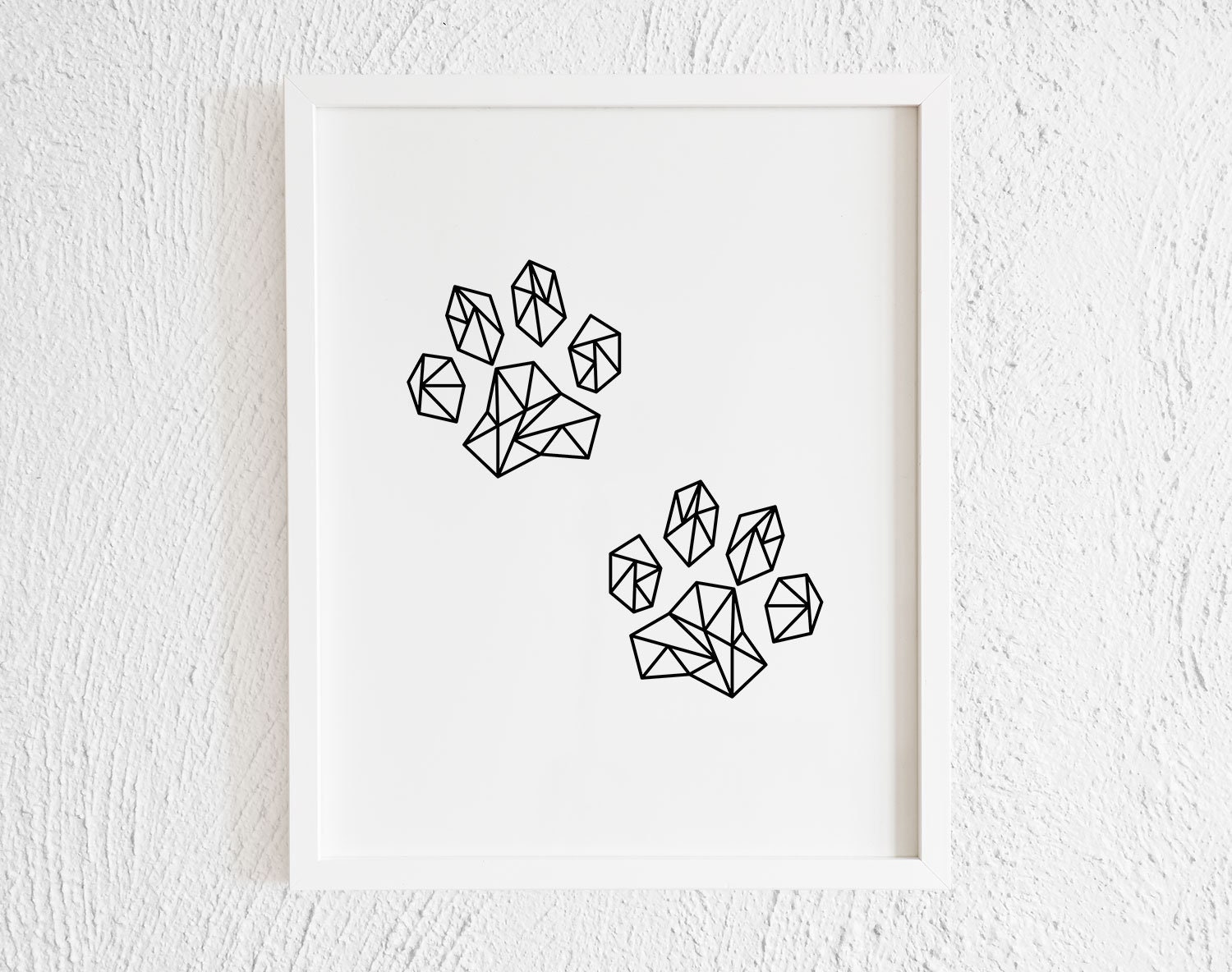 Scandinavian Dog Paw Wall Art Print. Minimalist Paw Decor Poster. Printable  Geometric Paws. Pet Dog Corner. Instant Download.