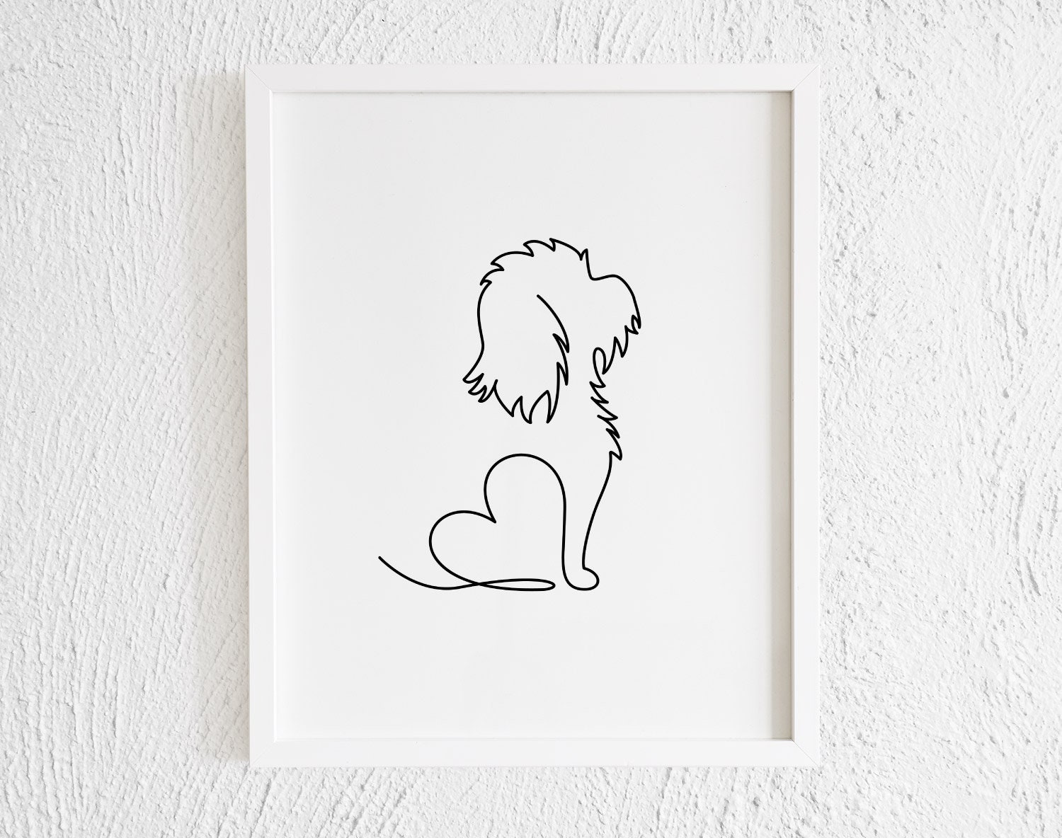 Shih Tzu With Heart Line Art Print. Printable Dog Profile Doodle Drawing  With a Heart Wall Decor. Minimalist Puppy Illustration Sketch - Etsy