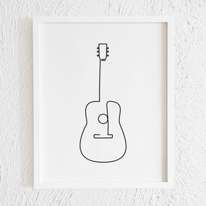 Chitarra elettrica rock and roll in stile doodle set vettoriale di