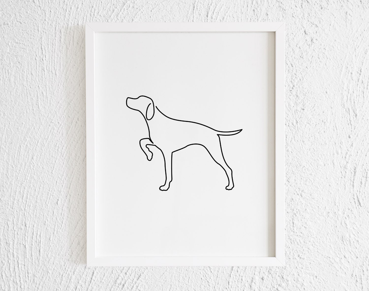 English Pointer With Paw up Drawing Print. Printable Modern | Etsy