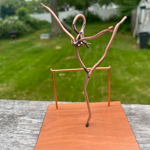 Copper Art Figurine of Ballerina/ Dancer