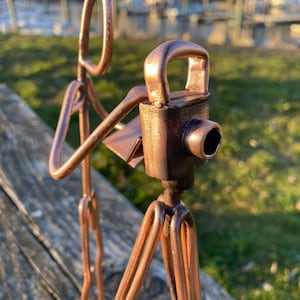 Copper Art Figurine of a Large version of a surveyor / engineer. / civil engineer