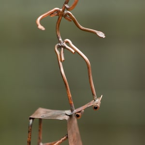 Copper Art Figurine Skateboarder image 1