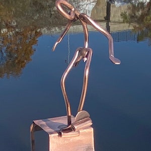 Copper Art Figurine Skateboarder image 5