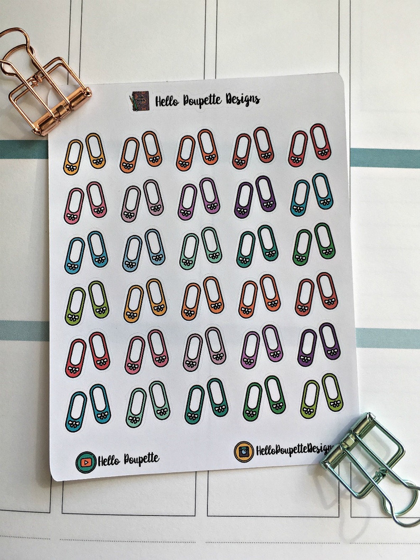 dance shoes / ballet life planner stickers