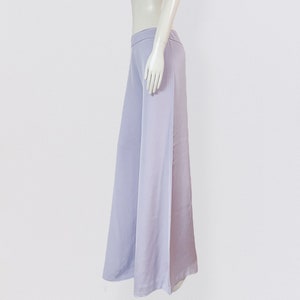 JEAN LOUIS SCHERRER boutique lilac silk palazzo pants vintage 2000