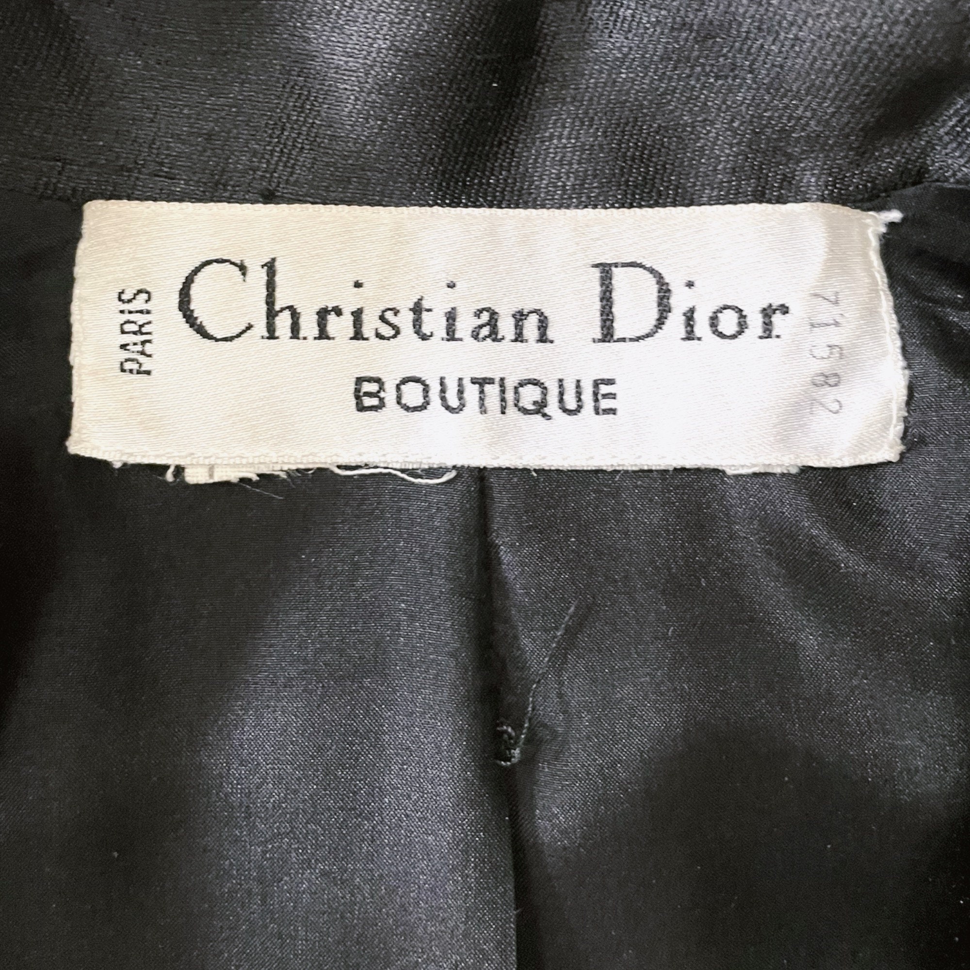 CHRISTIAN DIOR - Black Wild Silk Jacket With Semi Sheer