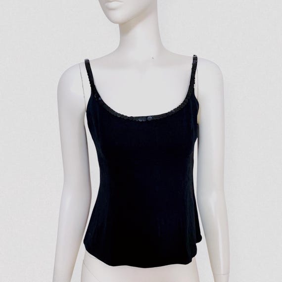 Sonia Rykiel, SONIA RYKIEL - Black sequin-embellished bustier top