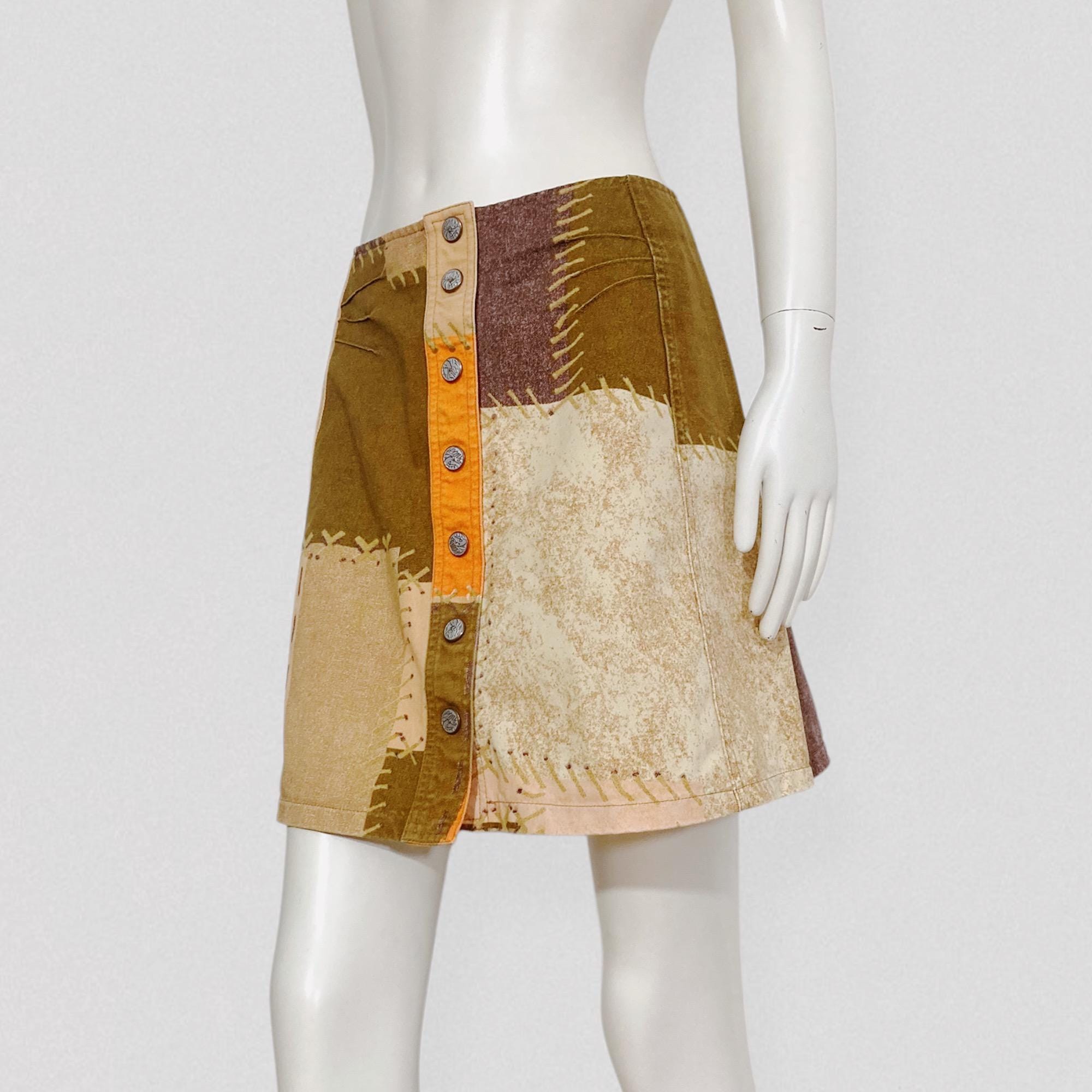 Ensemble Jupe + Top Patchwork Boho Marithé Et François Girbaud - Taille 38, Multicolore