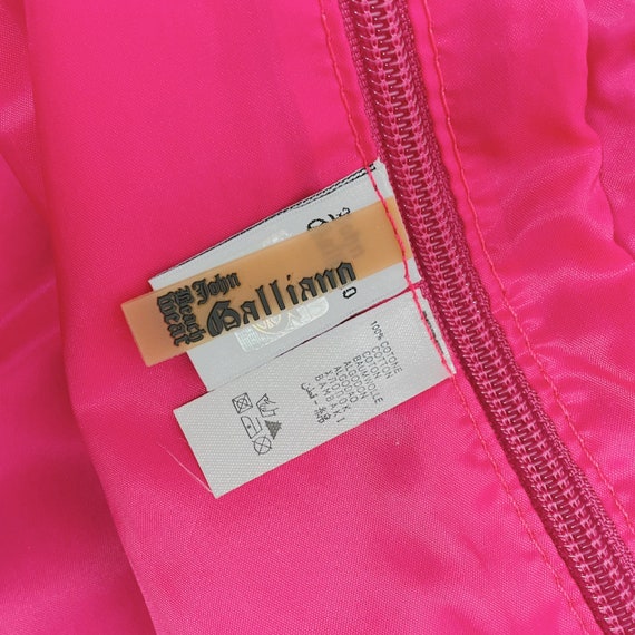 JOHN GALLIANO incredible fuchsia pink oversized b… - image 4