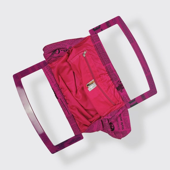 JOHN GALLIANO incredible fuchsia pink oversized b… - image 3