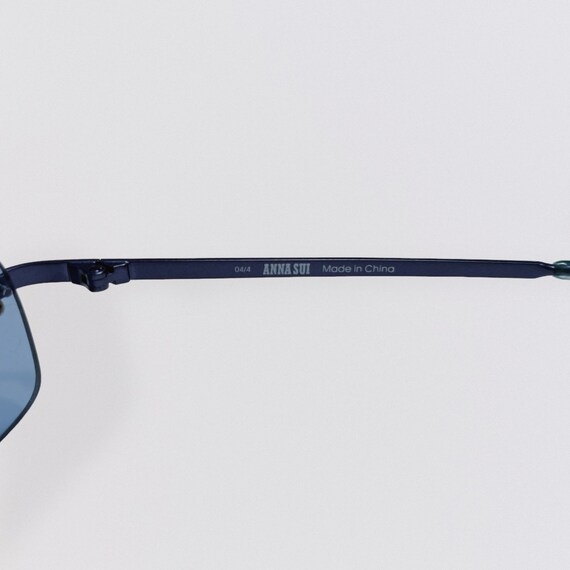 ANNA SUI rectangular sunglasses with blue lenses … - image 3