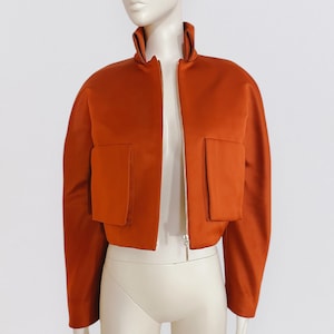 GUY LAROCHE – F/V 2012 rostorange kort bomberjacka