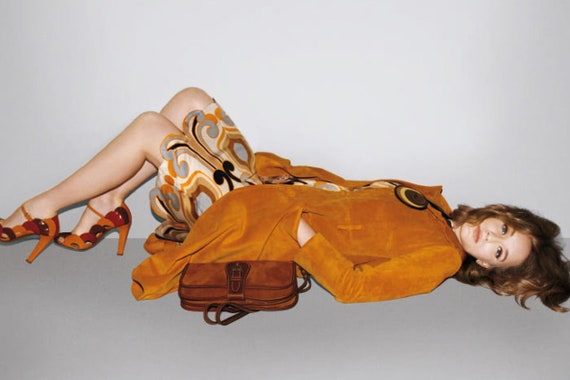 MIU MIU – S/S 2005 silk satin midi skirt with geo… - image 6