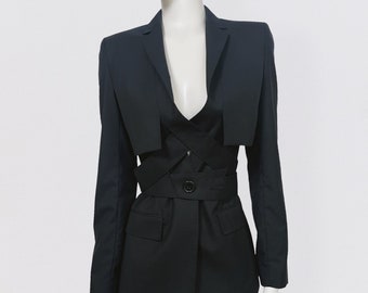 JEAN PAUL GAULTIER – 2 in 1 black blazer jacket (vest + bolero)