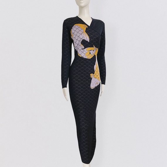 THIERRY MUGLER – long knitted dress with kimono c… - image 2