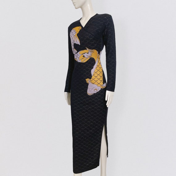 THIERRY MUGLER – long knitted dress with kimono c… - image 1