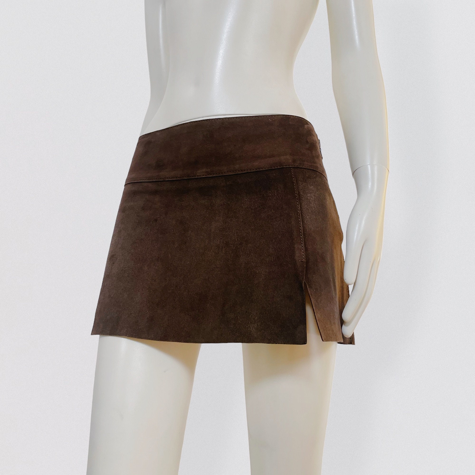 Mini-jupe drapée en cuir - Femme - Prêt-à-Porter
