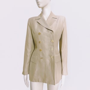 PLEIN SUD – Beige dubbelknäppt kavaj