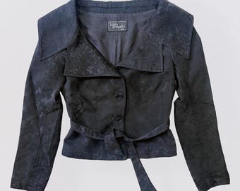 $ Lolita Lempicka 黒ジャケット 38 LOLITA LEMPICKA - Black Jacket With Wide Collar and Tone on