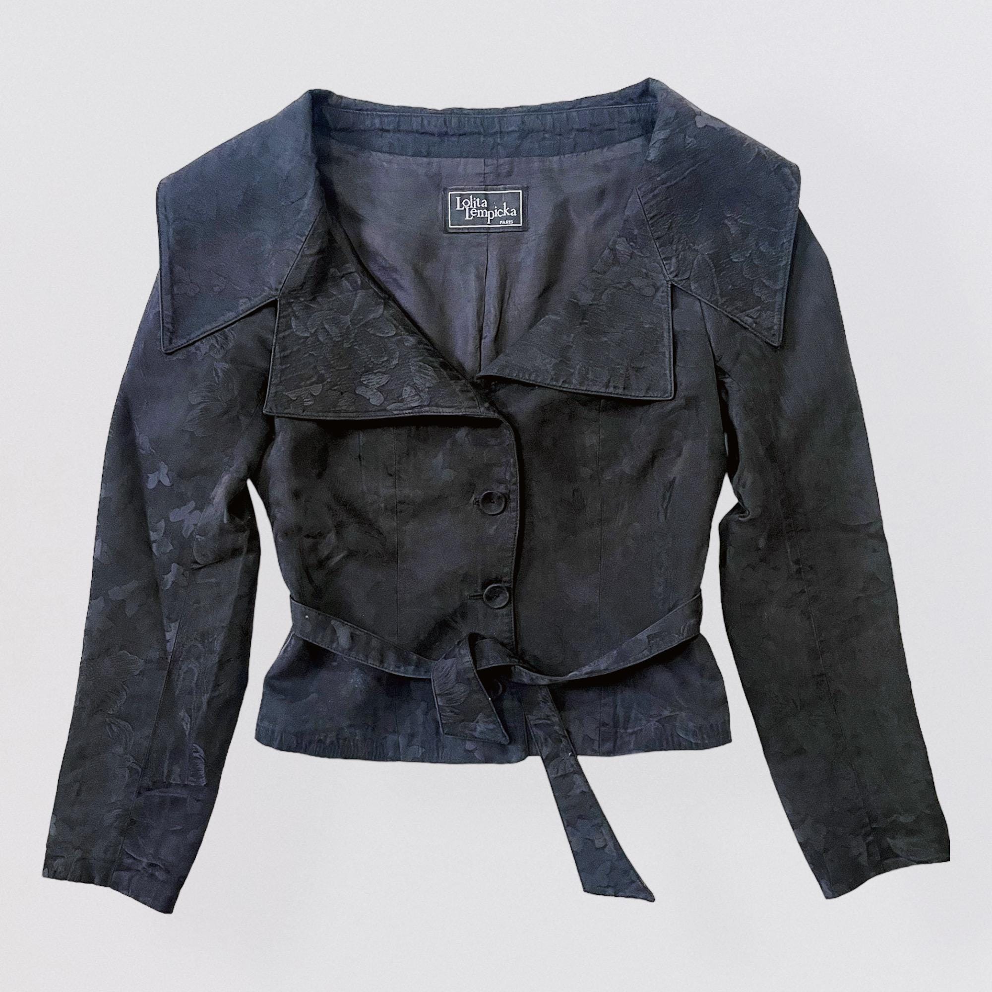 $ Lolita Lempicka 黒ジャケット 38 LOLITA LEMPICKA - Black Jacket With Wide Collar and Tone on