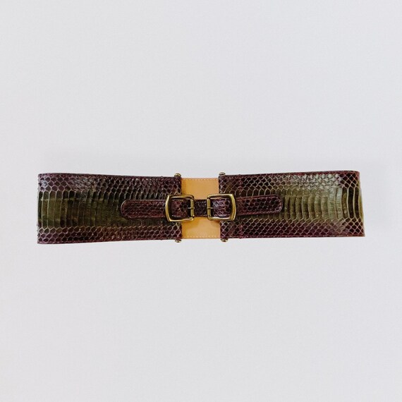 BARBARA BUI – Dark Purple High Waist Snake Belt - Etsy UK display picture 3