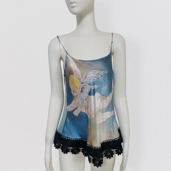 ANGELO MARANI silk camisole top with baroque rena… - image 1