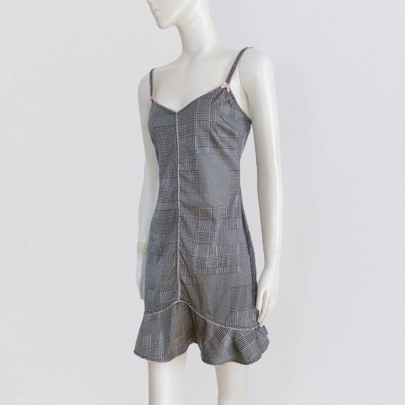 christian dior short dress Short Macrocannage Dress Beige and Black Tweed