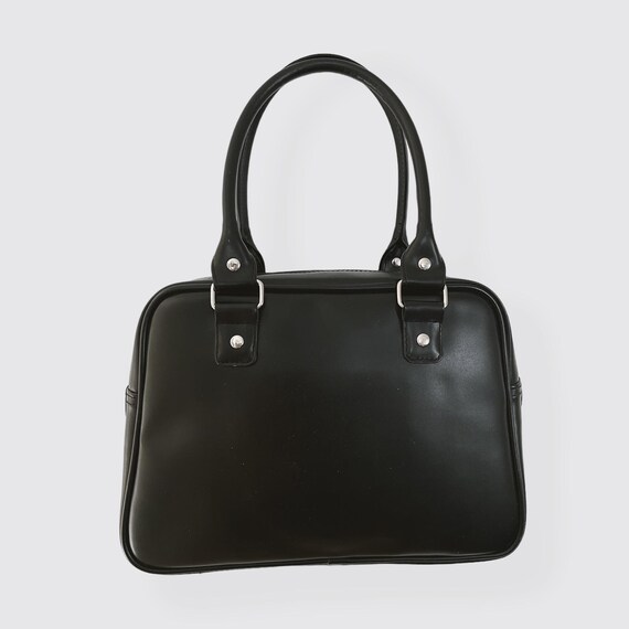 ANNA SUI – Black and Purple Leather Rectangular Bowling Bag - Etsy